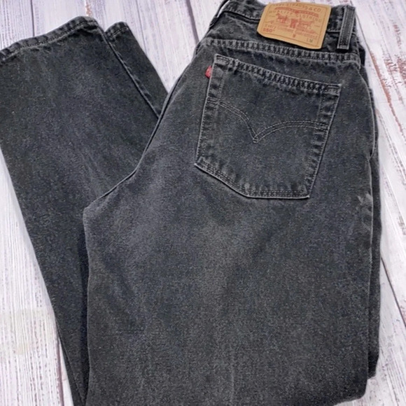 Levi’s vintage black MOM jeans relaxed fit tapered leg size 14 Regular - Picture 3 of 10
